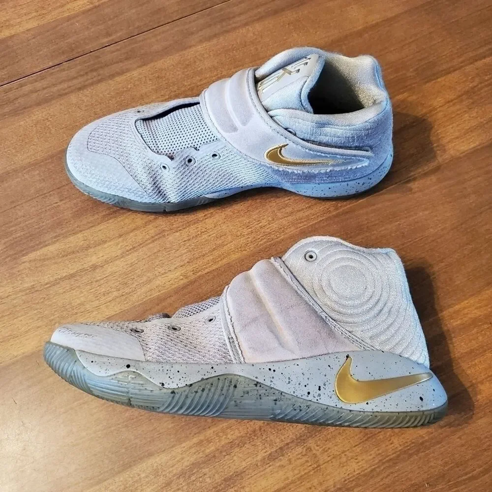 Nike Kyrie 2 Touch Factor Sneakers 6Y Gray Gold Basketball Shoes